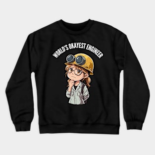 World's Okayest Construction Engineer v4 (round) Crewneck Sweatshirt